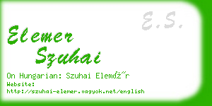 elemer szuhai business card